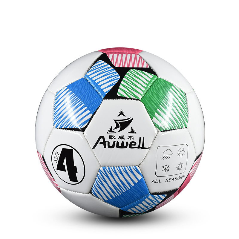 Auwell  4# AWS5452 PVC stitched soccer ball